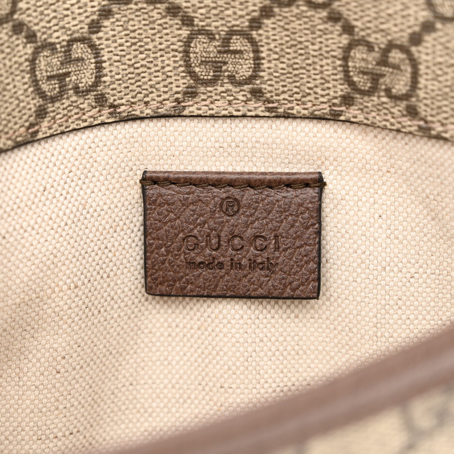 GG Supreme Monogram Neo Vintage Web Belt Bag Brown