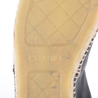 Chanel Lambskin CC Espadrilles 40 Black 10 of 11