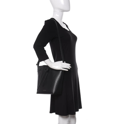 Mansur Gavriel Saffiano Mini Bucket Bag Black 2 of 10