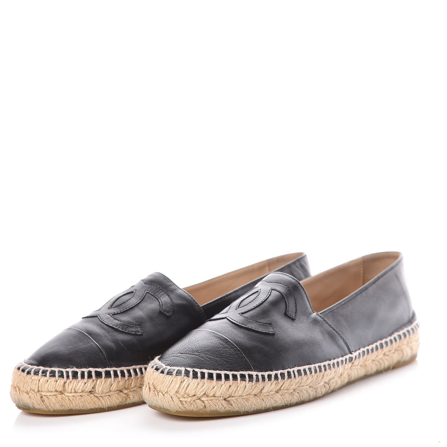 Lambskin CC Espadrilles 39 Black