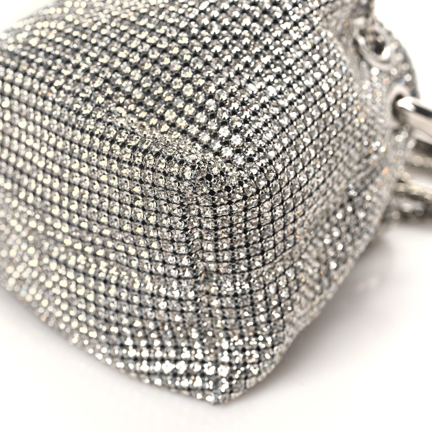 Jimmy Choo Satin Crystal Embellished Micro Bon Bon Bag Silver 10 of 11