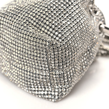 Jimmy Choo Satin Crystal Embellished Micro Bon Bon Bag Silver 10 of 11