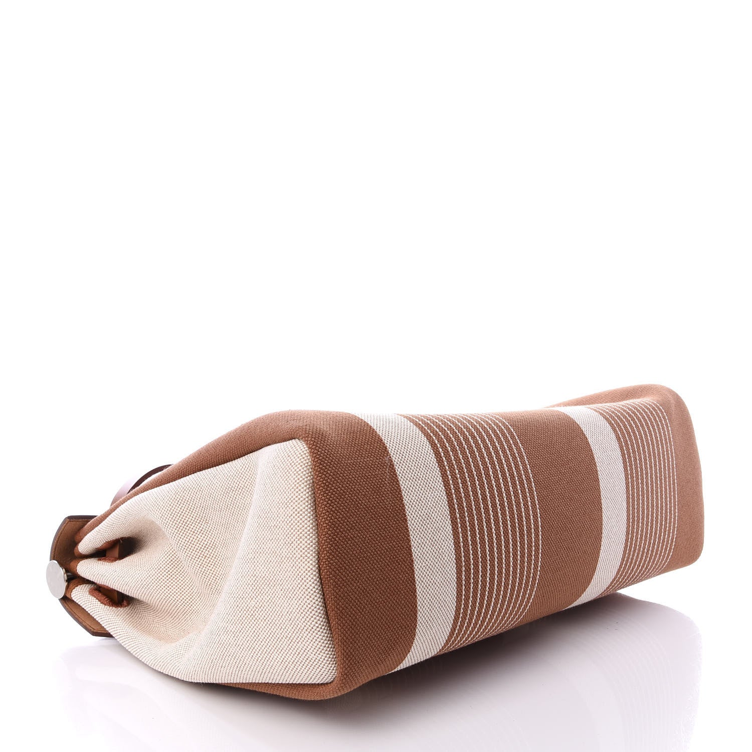 Hermes Vache Hunter Toile H Vibration Herbag Zip Retourne 31 PM Fauve Ecru Beige 3 of 7