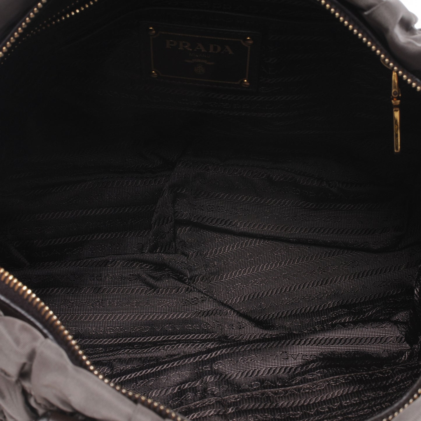 Tessuto Nylon Gaufre Tote Fumo