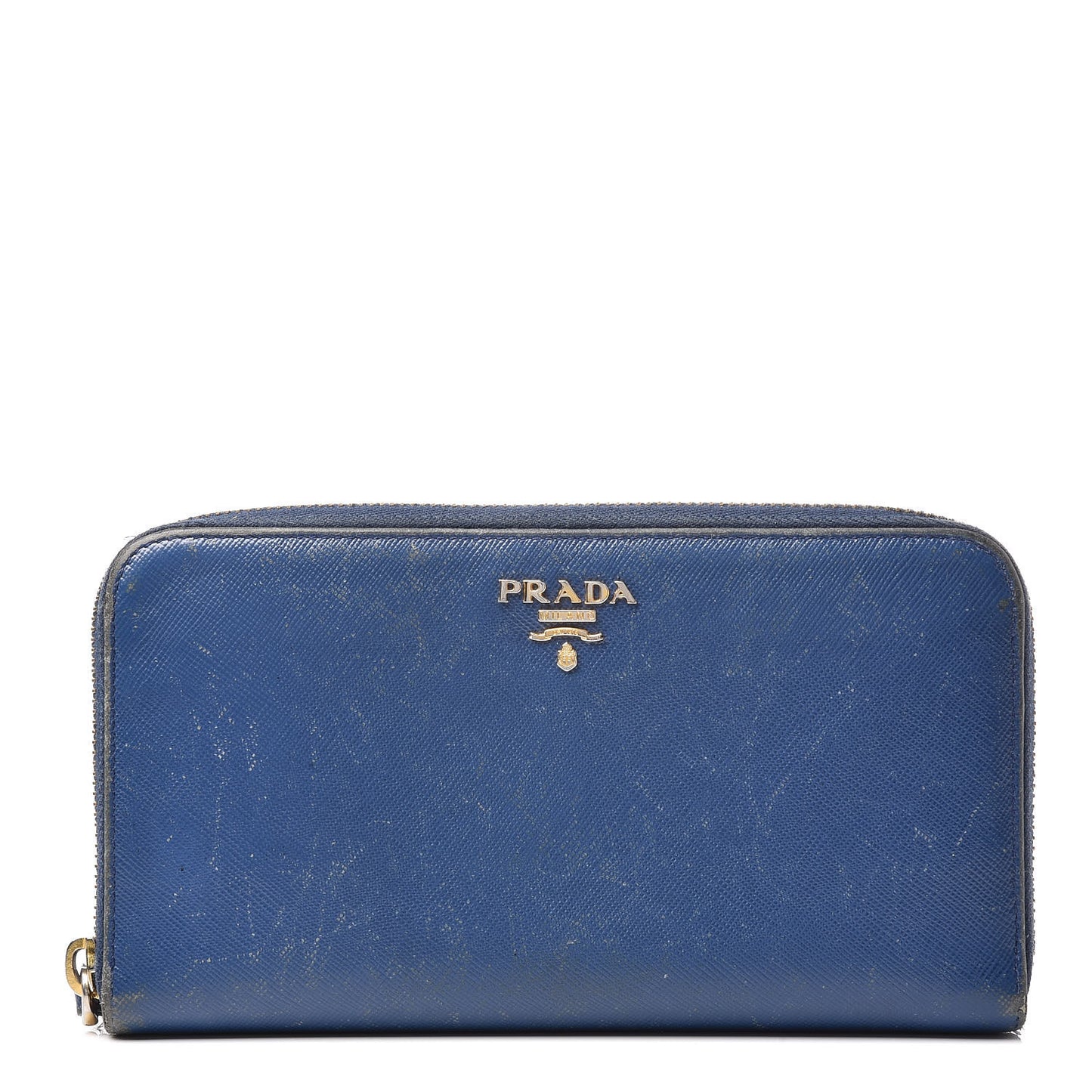 Saffiano Metal Zip Around Wallet Bleuette