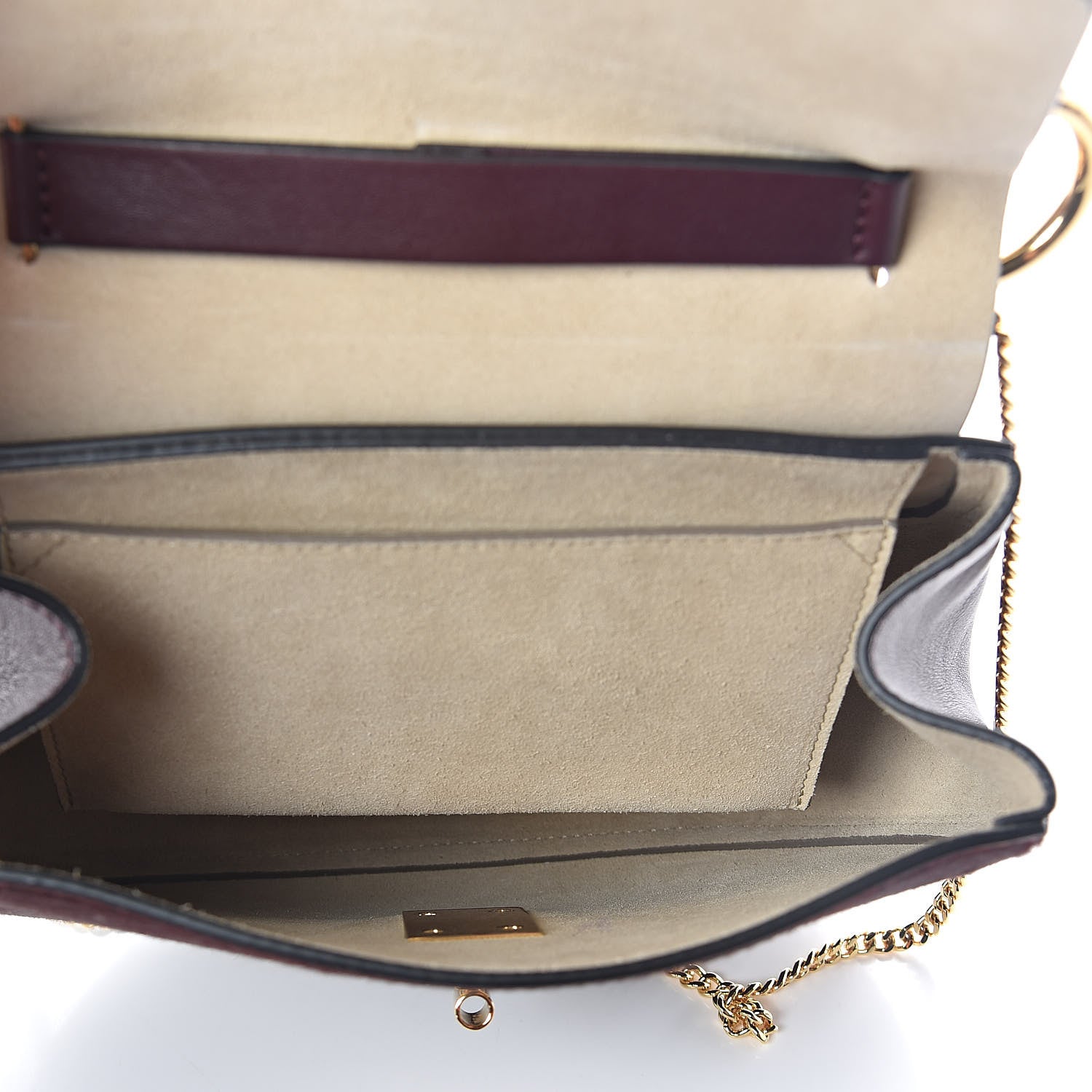 Chloe Calfskin Pony Hair Drew Shoulder Bag Sienna Red 5 of 9