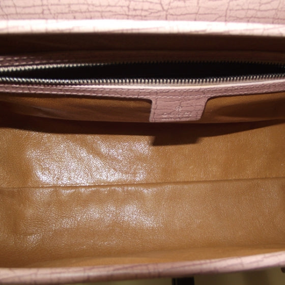 Gucci Leather Bamboo Bullet Satchel Rose 7 of 10
