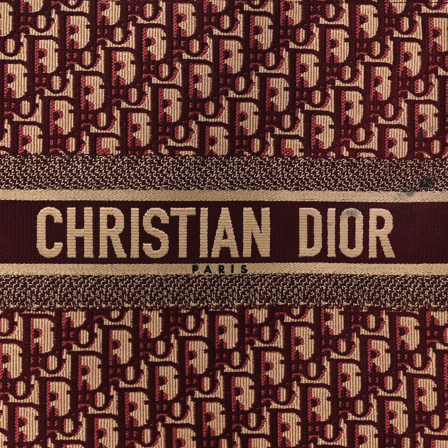 Oblique Large Book Tote Burgundy Multicolor