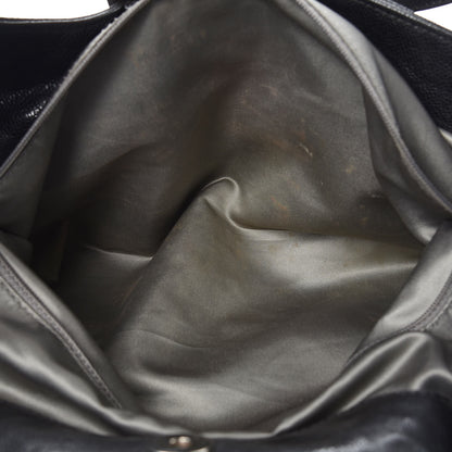 Chanel Glazed Caviar Large Pocket In The City Tote Black 10 of 11