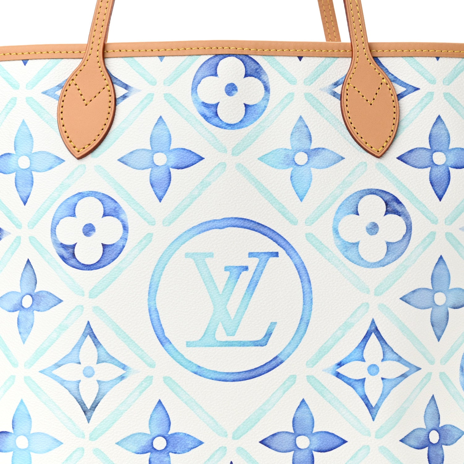 Louis Vuitton Monogram Tiles By The Pool 2.0 Neverfull MM Lagoon Blue 8 of 10