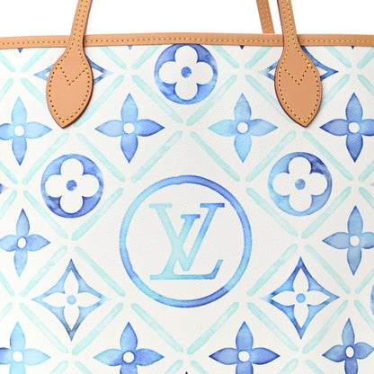 Louis Vuitton Monogram Tiles By The Pool 2.0 Neverfull MM Lagoon Blue 8 of 10