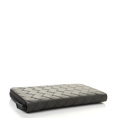 Bottega Veneta Nappa Intrecciato Zip Around Wallet Grey 4 of 7