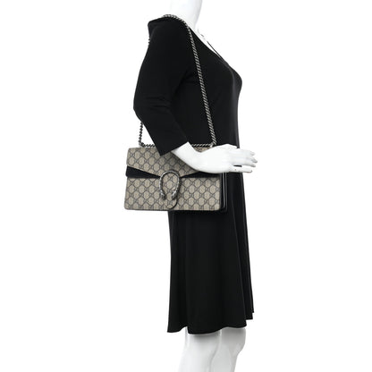 Gucci GG Supreme Monogram Small Dionysus Shoulder Bag Black 2 of 14