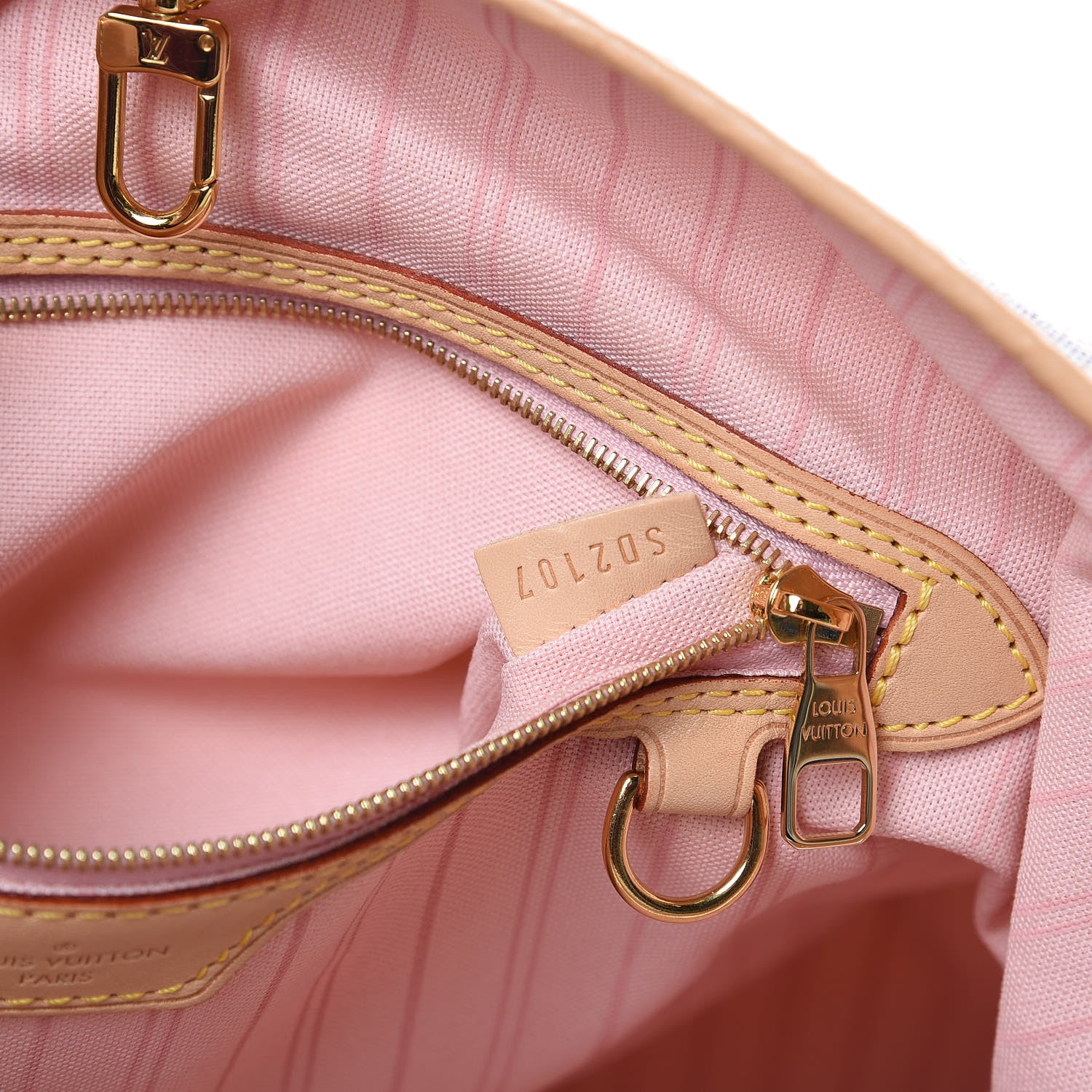 Louis Vuitton Damier Azur Delightful MM Rose Ballerine 6 of 12