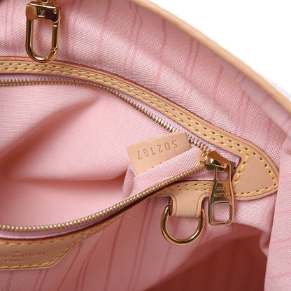 Louis Vuitton Damier Azur Delightful MM Rose Ballerine 6 of 12