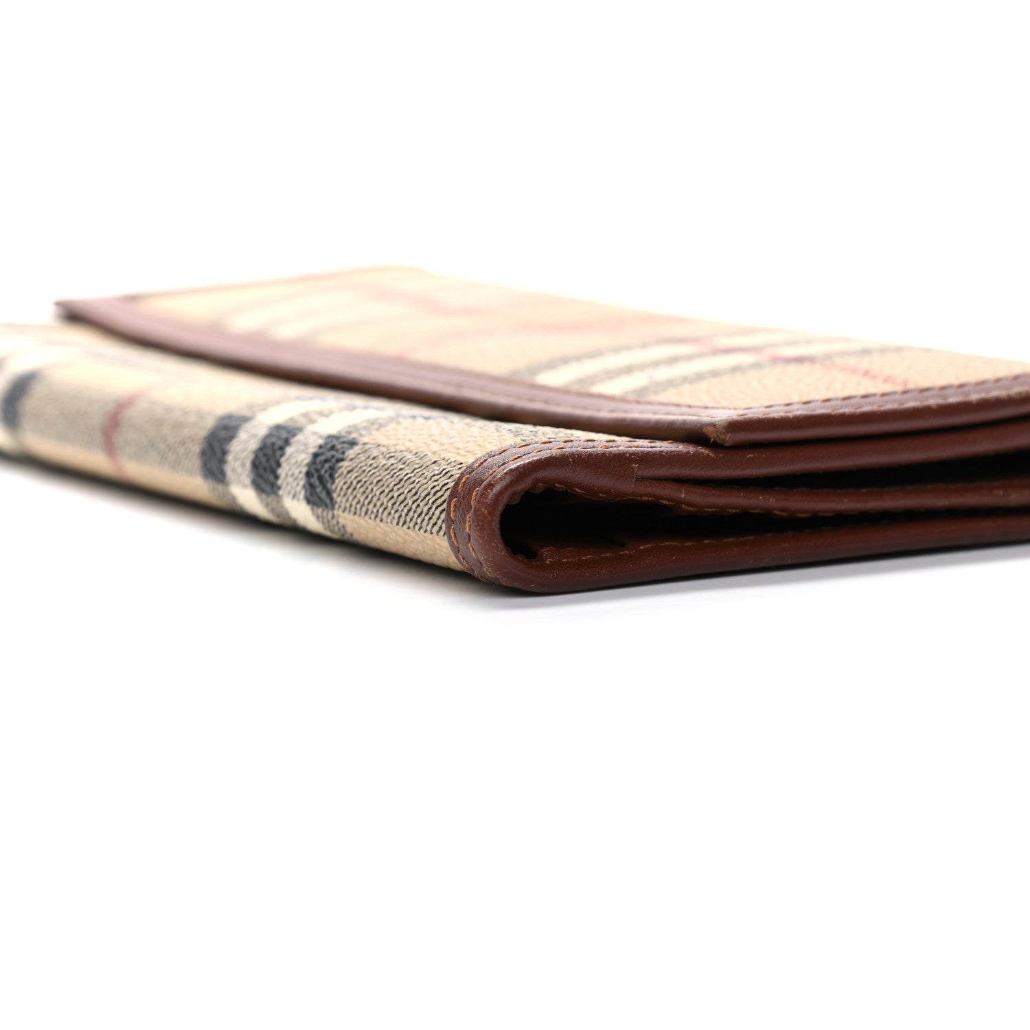 Burberry Haymarket Check Penrose Continental Wallet Tan 9 of 13