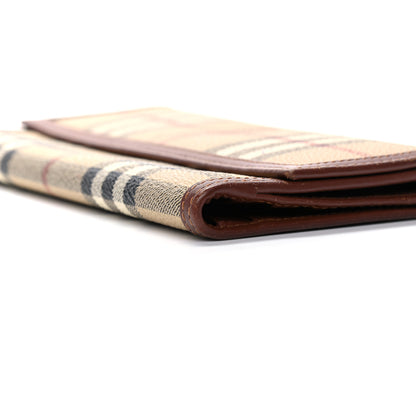 Burberry Haymarket Check Penrose Continental Wallet Tan 9 of 13