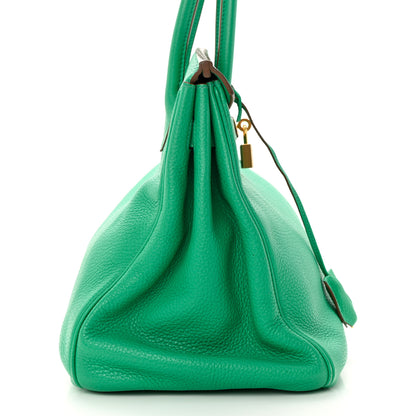 Hermes Taurillon Clemence Birkin 35 Menthe 25 of 26