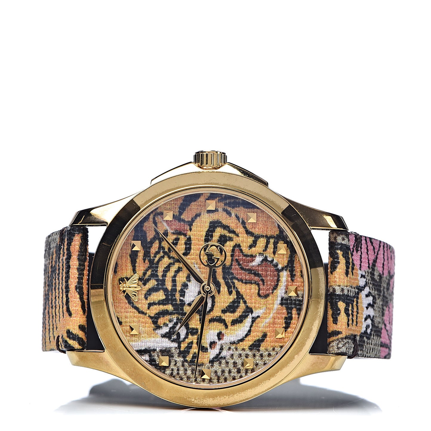 Stainless Steel Canvas 38mm Le Marche Des Merveilles Bengal Tiger Quartz Watch