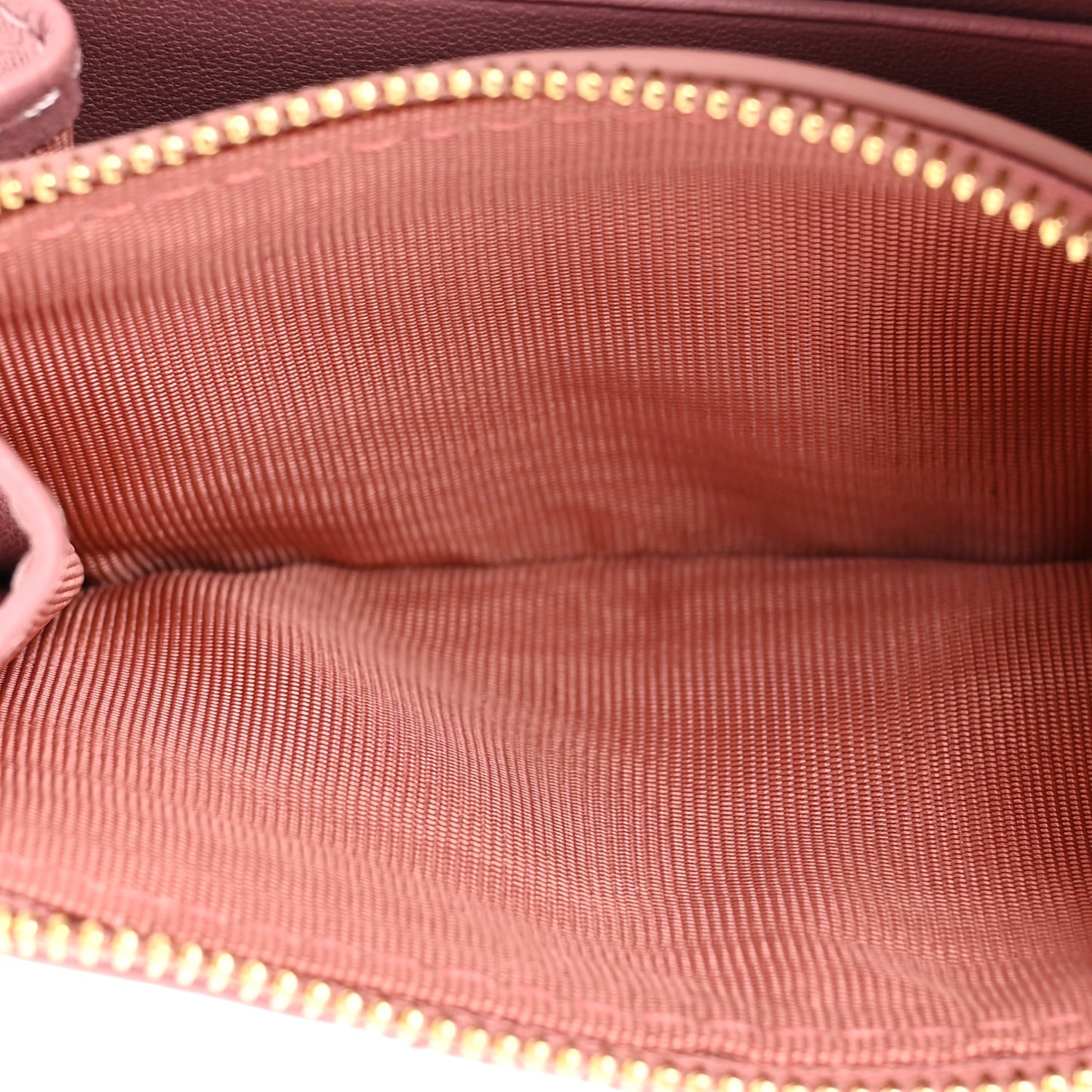 Lambskin Cannage Miss Dior Glycine Wallet Pink