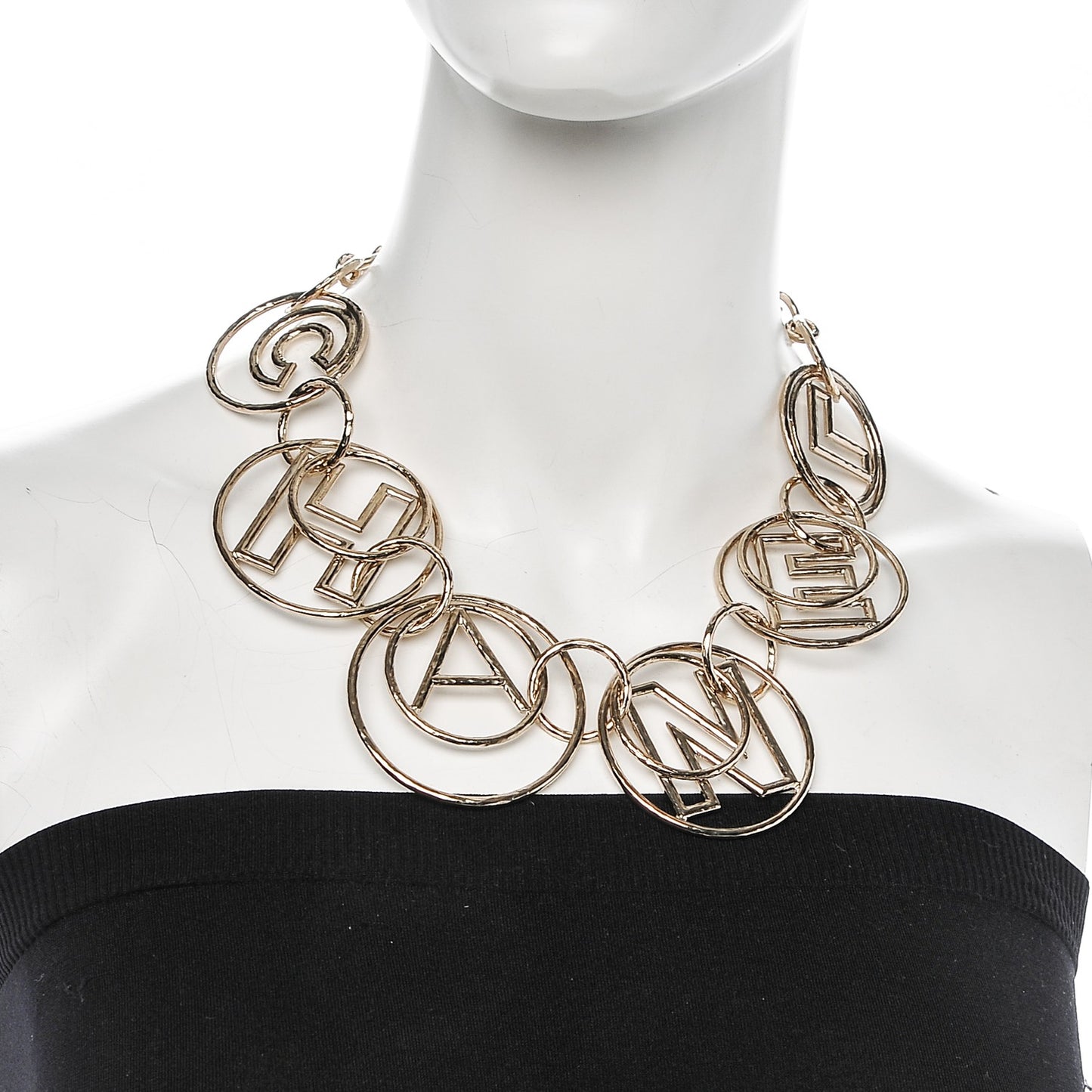Hoop Cuba Logo Necklace Gold