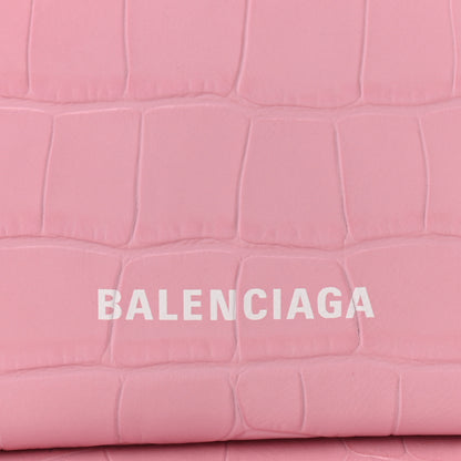 Balenciaga Calfskin Logo Crocodile Embossed XS Tool 2.0 North-South Tote Candy Pink White 11 of 11