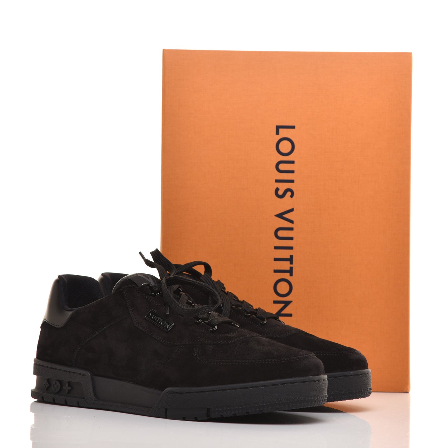 Suede Uniform Sneakers 9.5 Black