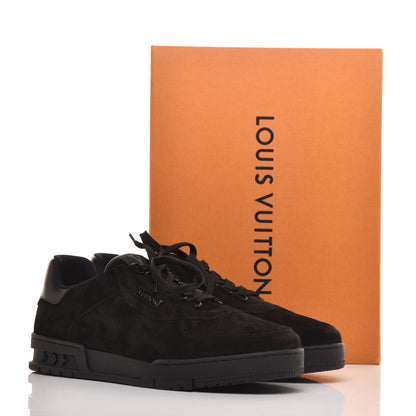 Louis Vuitton Suede Uniform Sneakers 9.5 Black 10 of 10