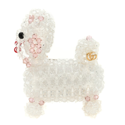 Gucci Beaded Dog Brooch White 1 of 4
