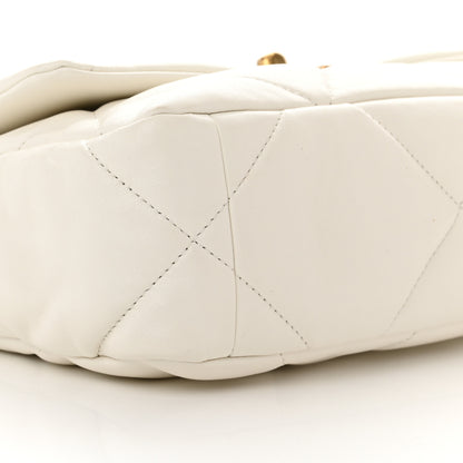 Chanel Lambskin Quilted Medium Chanel 19 Flap White 9 of 11