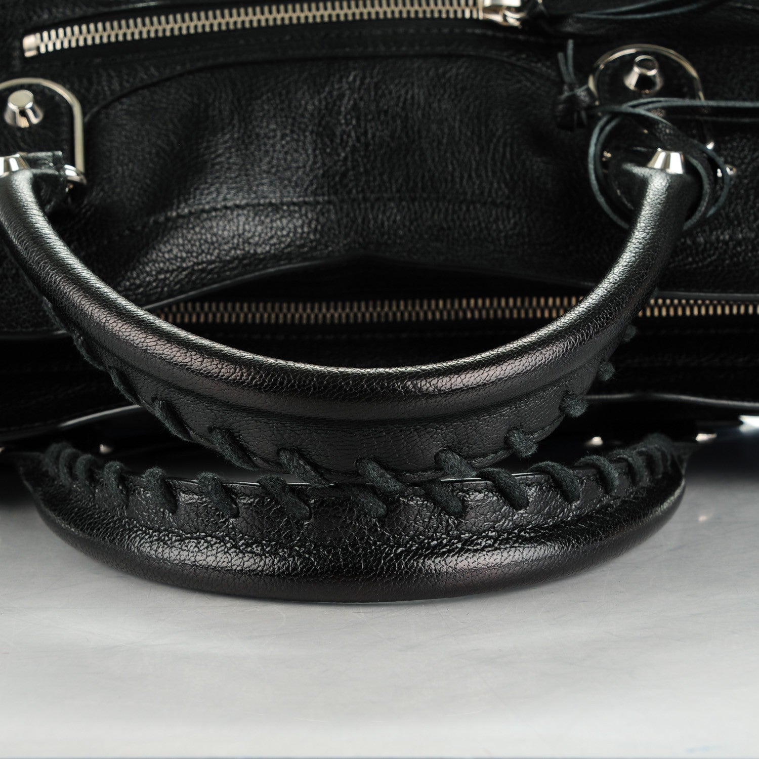 Balenciaga Chevre Silver Metallic Edge Hardware City Black 6 of 8