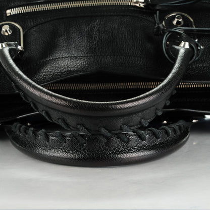 Balenciaga Chevre Silver Metallic Edge Hardware City Black 6 of 8