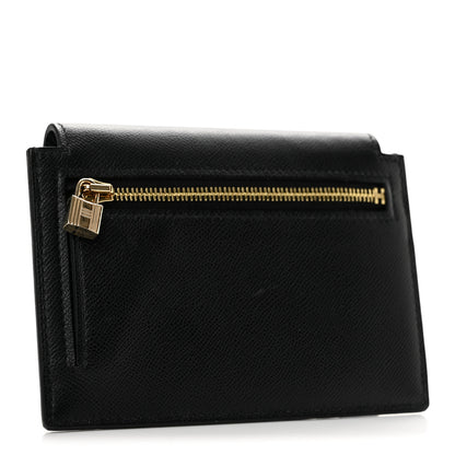 Hermes Epsom Kelly Pocket Compact Wallet Black 3 of 11