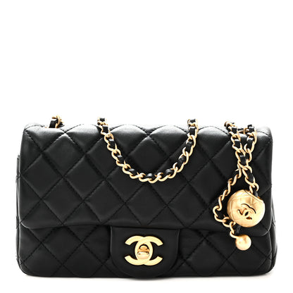 Chanel Lambskin Quilted Mini Rectangular Pearl Crush Flap Black 1 of 10