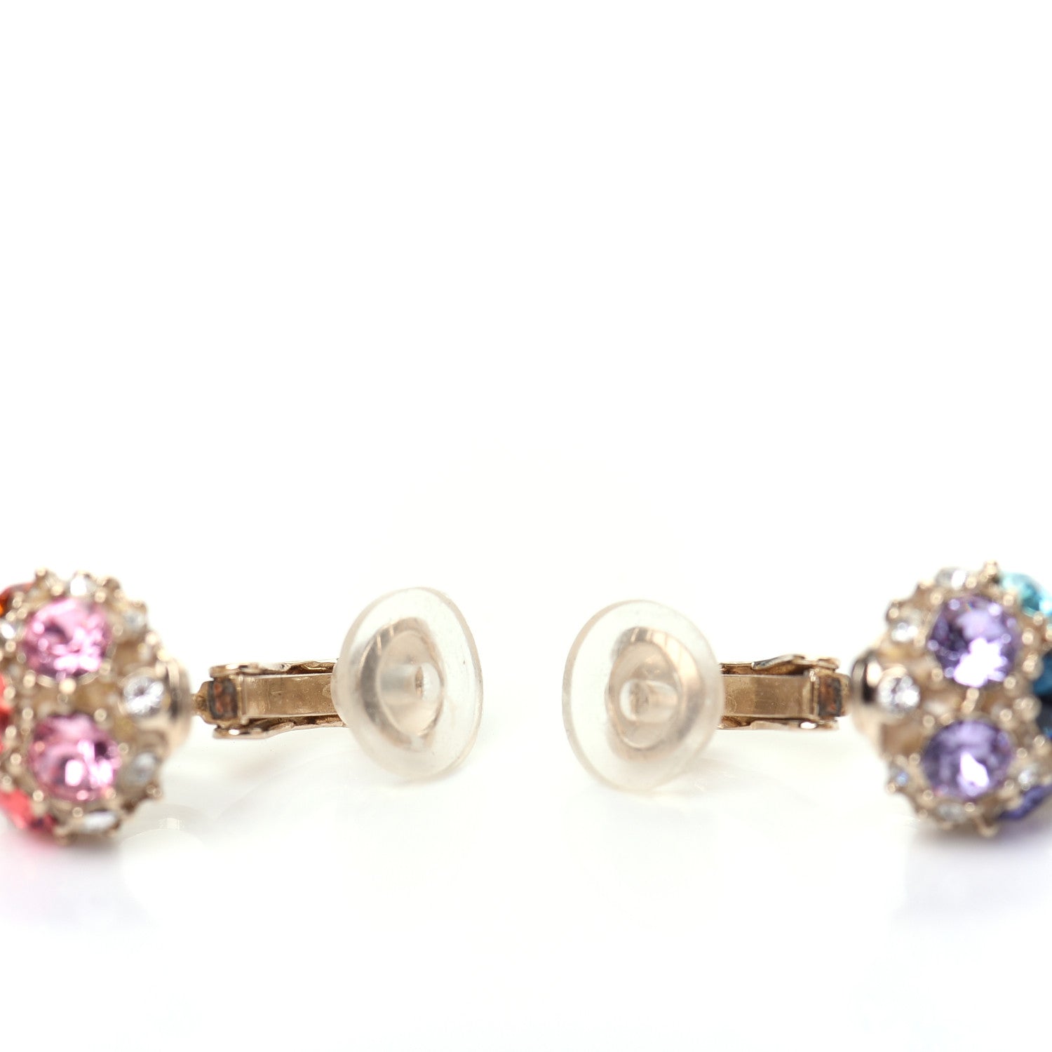 Chanel Crystal Pearl Over The Rainbow CC Long Drop Earrings Multicolor 3 of 5