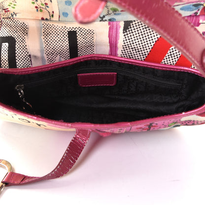Christian Dior Canvas Filth Saddle Bag Multicolor 5 of 9