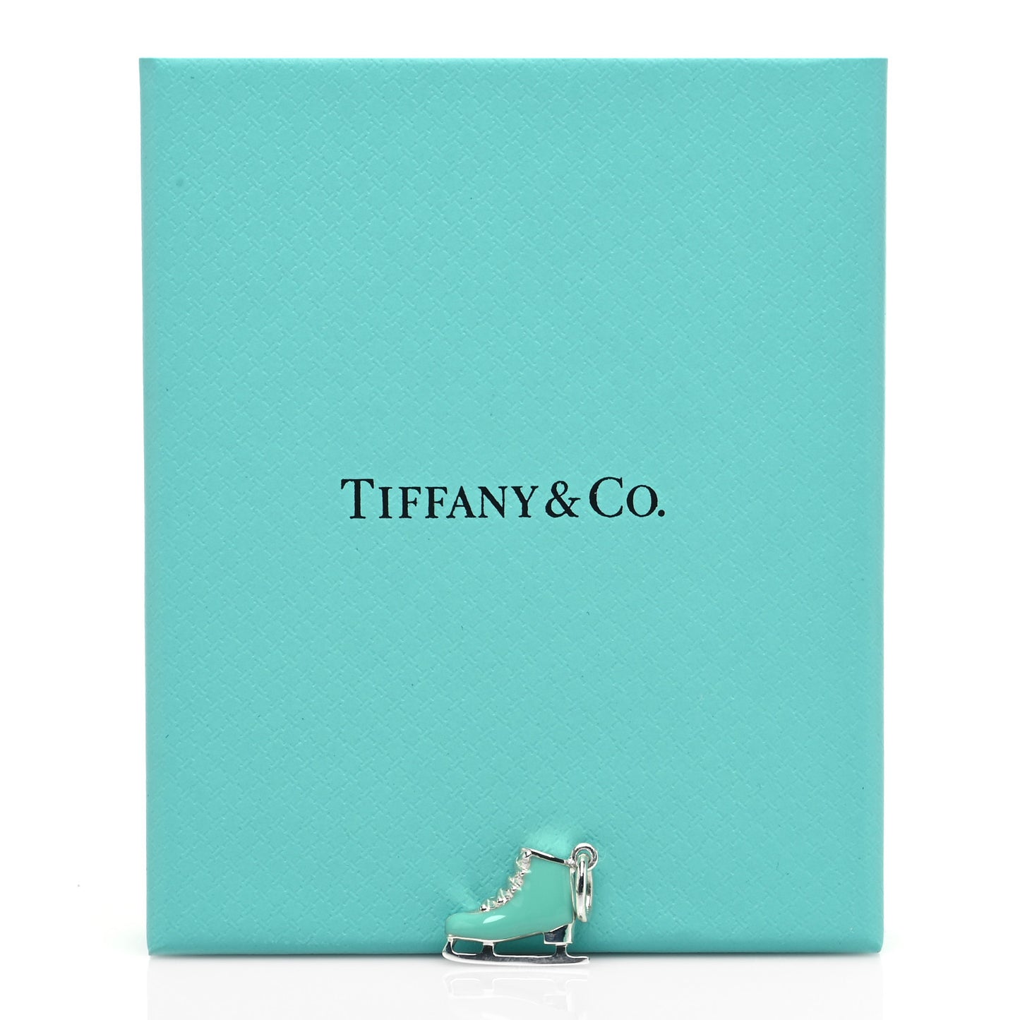 Sterling Silver Enamel Ice Skate Charm Blue