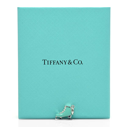 Tiffany Sterling Silver Enamel Ice Skate Charm Blue 5 of 5
