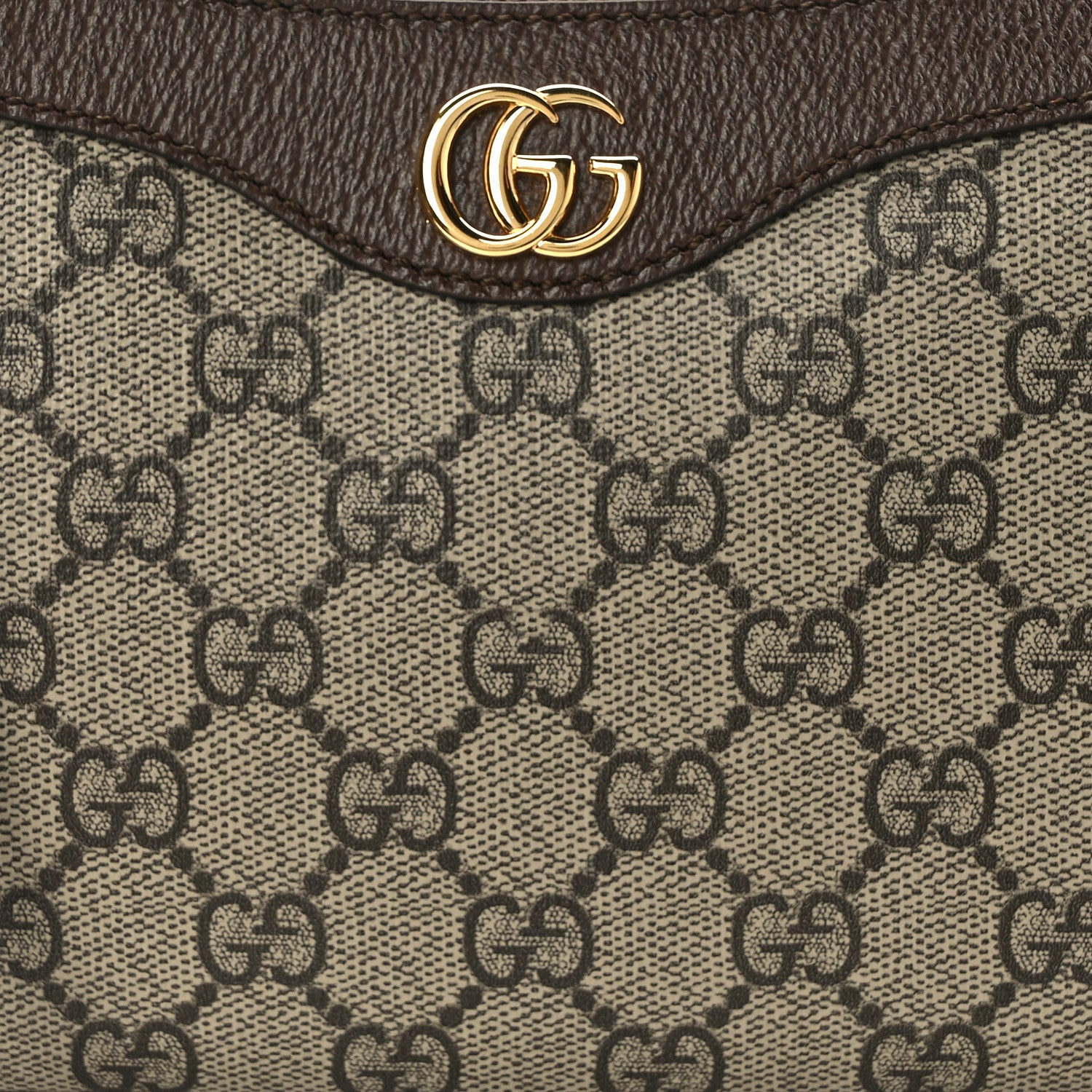 Gucci GG Supreme Monogram Textured Dollar Calfskin Small Ophidia Hobo Beige Ebony New Acero 7 of 11