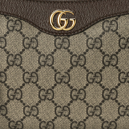 Gucci GG Supreme Monogram Textured Dollar Calfskin Small Ophidia Hobo Beige Ebony New Acero 7 of 11