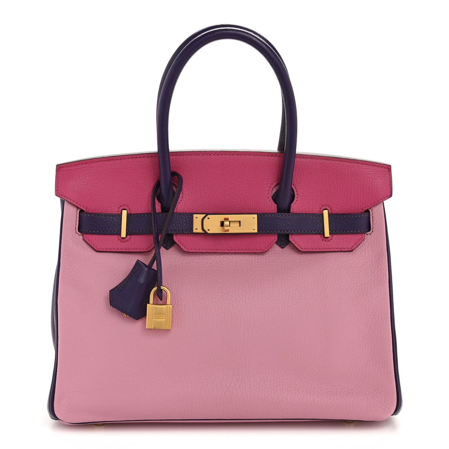 Chevre Mysore Horseshoe Birkin 30 Crocus Rose Shocking Rose Sakura