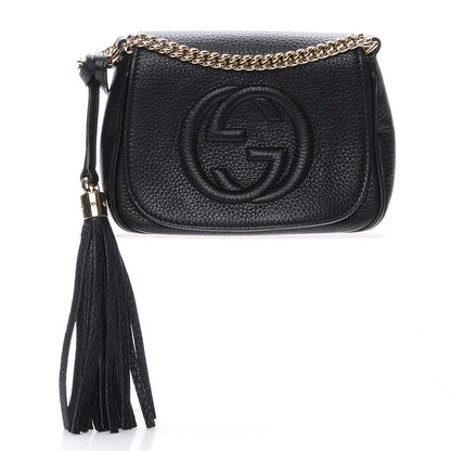 Gucci Pebbled Calfskin Small Soho Flap Crossbody Black 1 of 7