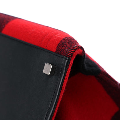Celine Wool Tartan Medium Phantom Luggage Red 6 of 13