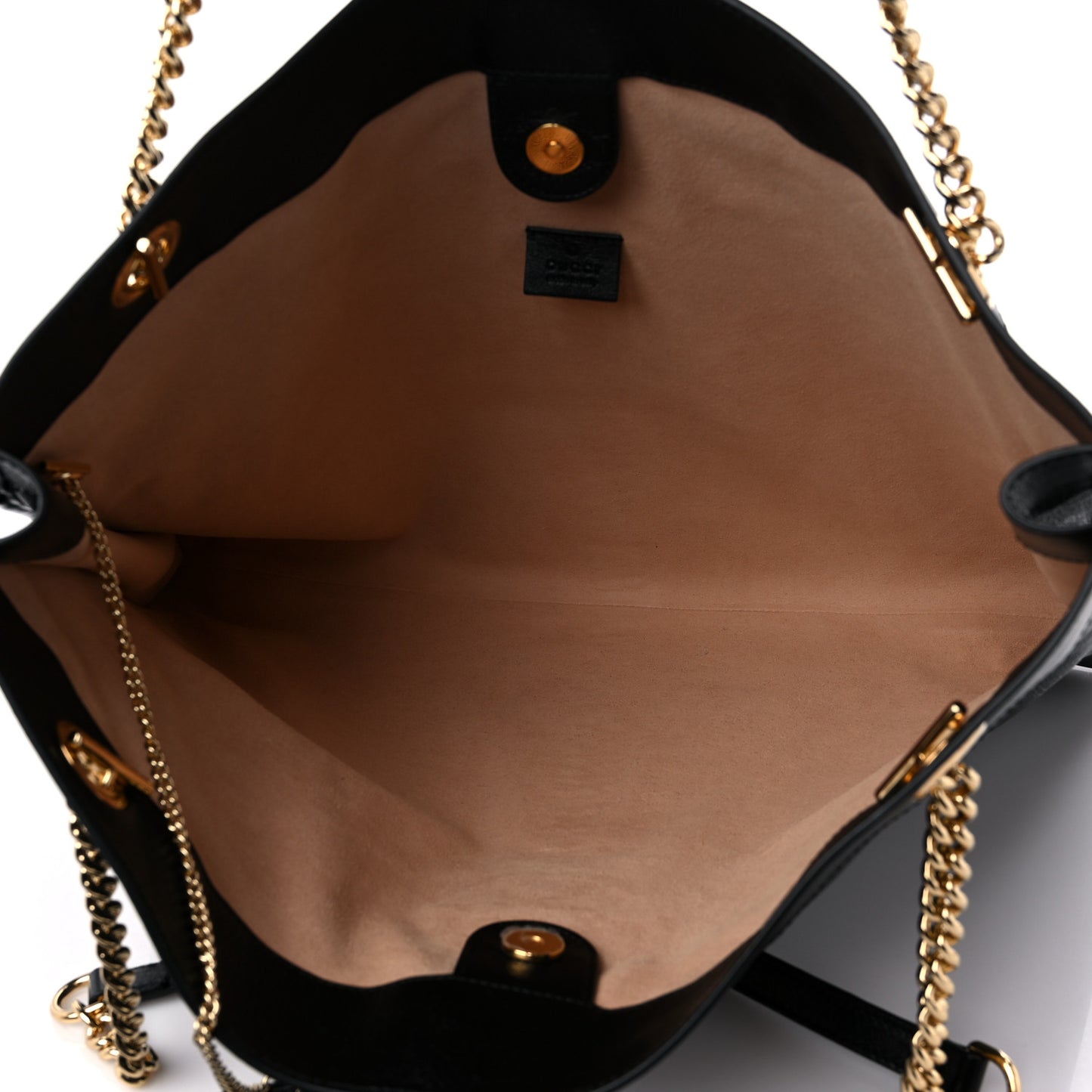 Calfskin Large Rajah Chain Tote Black
