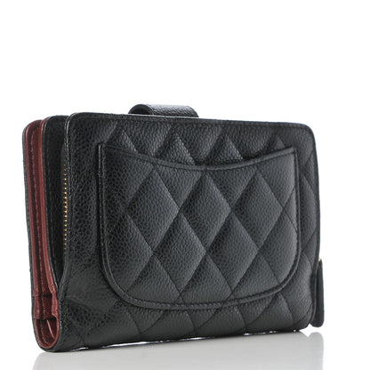 Chanel Caviar Quilted Zipped Pocket Wallet Black 3 of 9