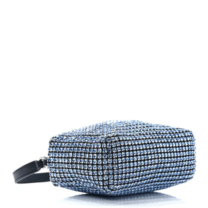 Alexander Wang Mesh Crystal Rhinestone Mini Heiress Pouch Baby Blue 4 of 10