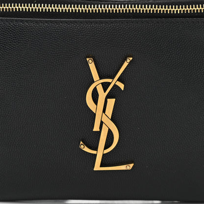 Saint Laurent Grain De Poudre Monogram Belt Bag Black 10 of 15