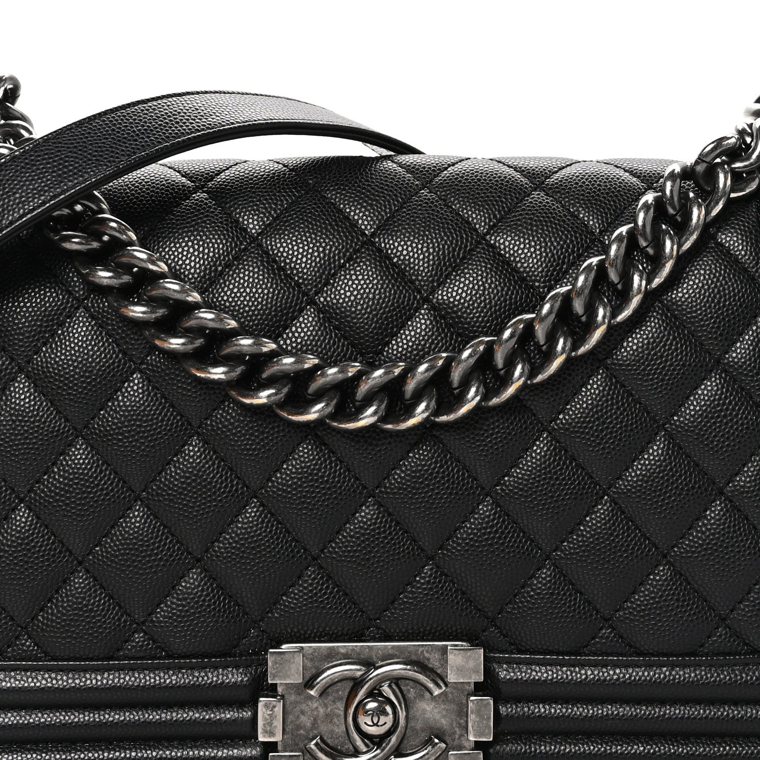 Chanel Caviar Quilted Medium Boy Flap Black 8 of 11