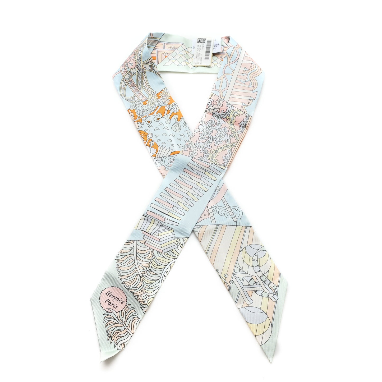 Silk De l'Ombrelle Aux Duels Twilly Ciel Rose Pale Orange