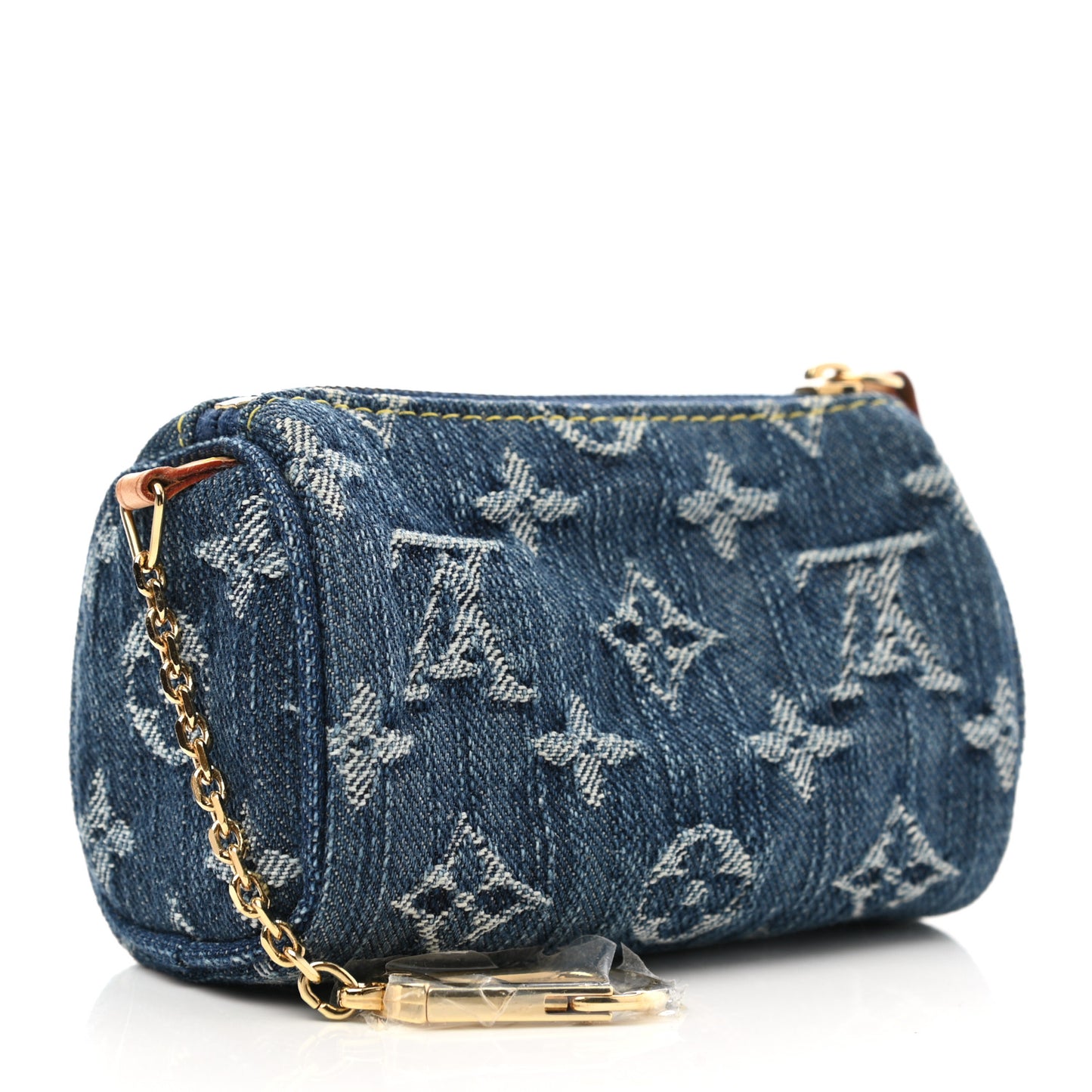 Monogram Denim Pochette Speedy PM Key Holder Blue